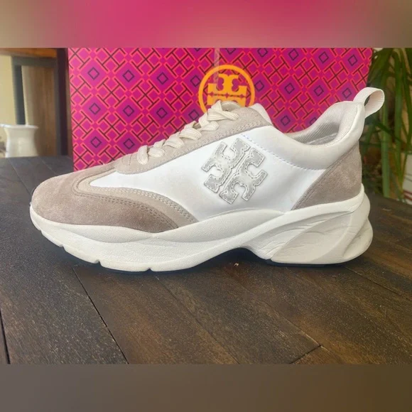 Tory Burch Cream and Tan Athletic Shoes - Picture 3 of 7